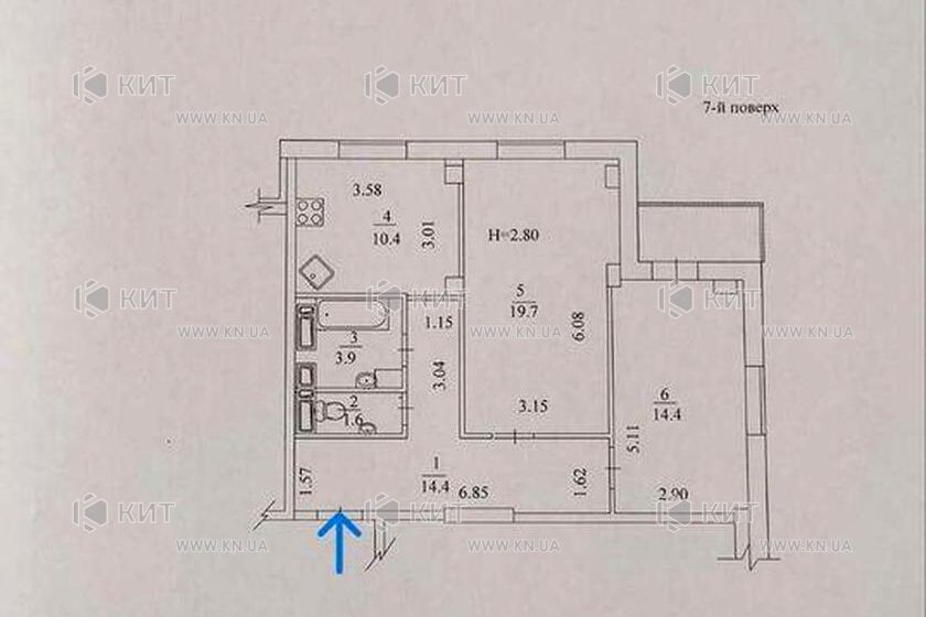 Продажа квартиры Харьков, Одесская, Основа, 65.4м²