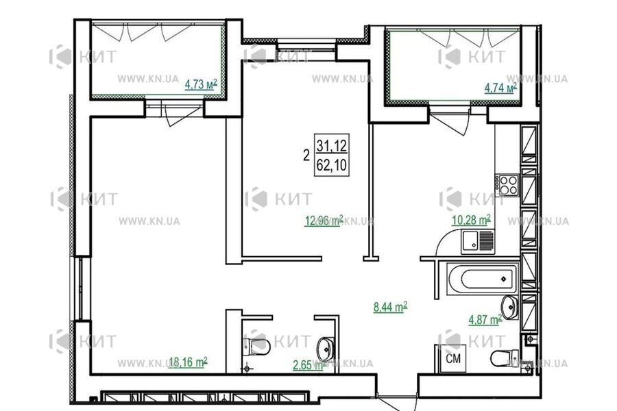 Продаж квартири Харків, Холодна Гора, 62м²
