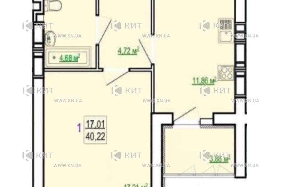 Продажа квартиры Харьков, Холодная гора, 40м²