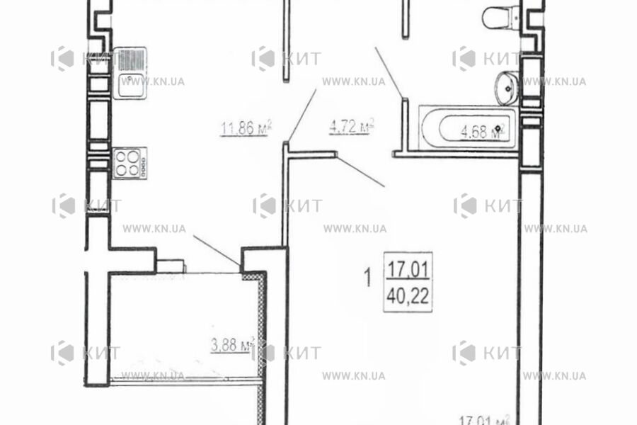 Продаж квартири Харків, Холодна Гора, 40м²