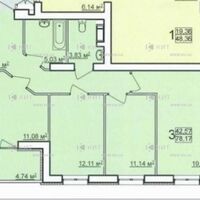 Продаж квартири Харків, Олексіївка, 77м²