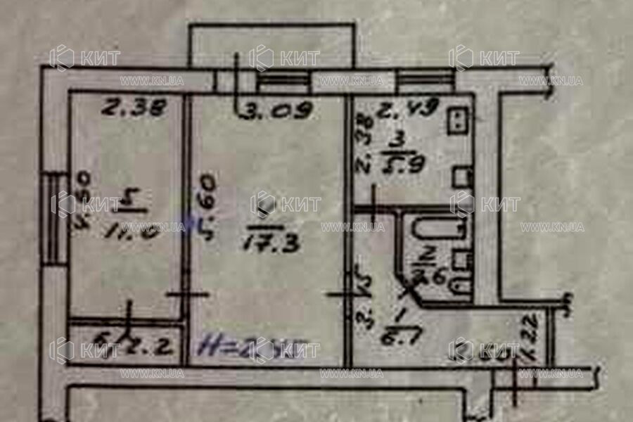 Продаж квартири Харків, Павлове Поле, 45м²