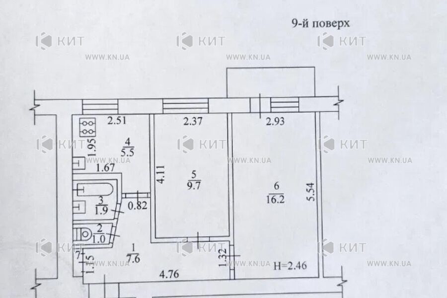 Продажа квартиры Харьков, Новые дома, 44.4м²