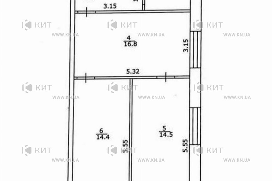 Продажа квартиры Харьков, ЮЖД, Центр. рынок, 63.8м²