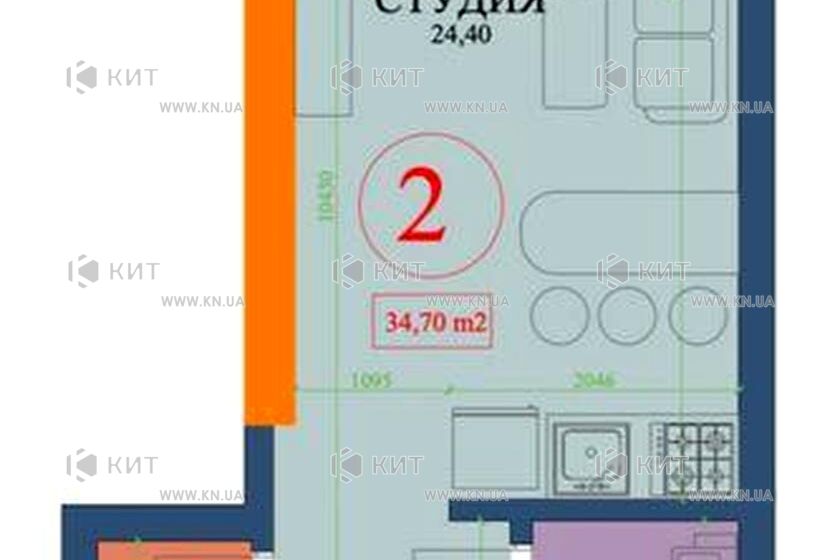 Продажа квартиры Харьков, Центр, 34.7м²