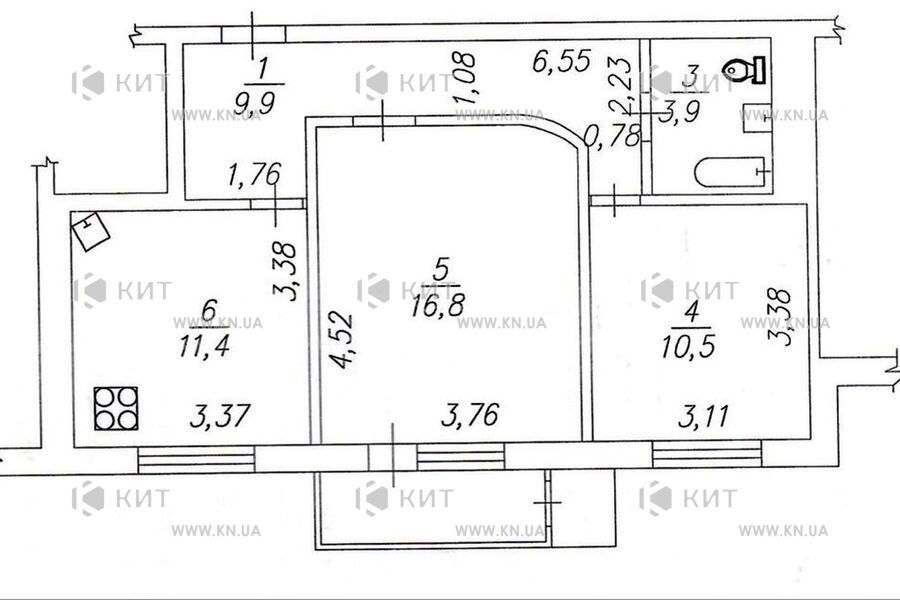 Продажа квартиры Харьков, ХТЗ, Рогань, 57м²