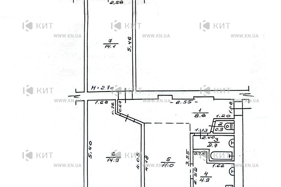 Продаж квартири Харків, Спорт.Гагар.Повст., 60м²