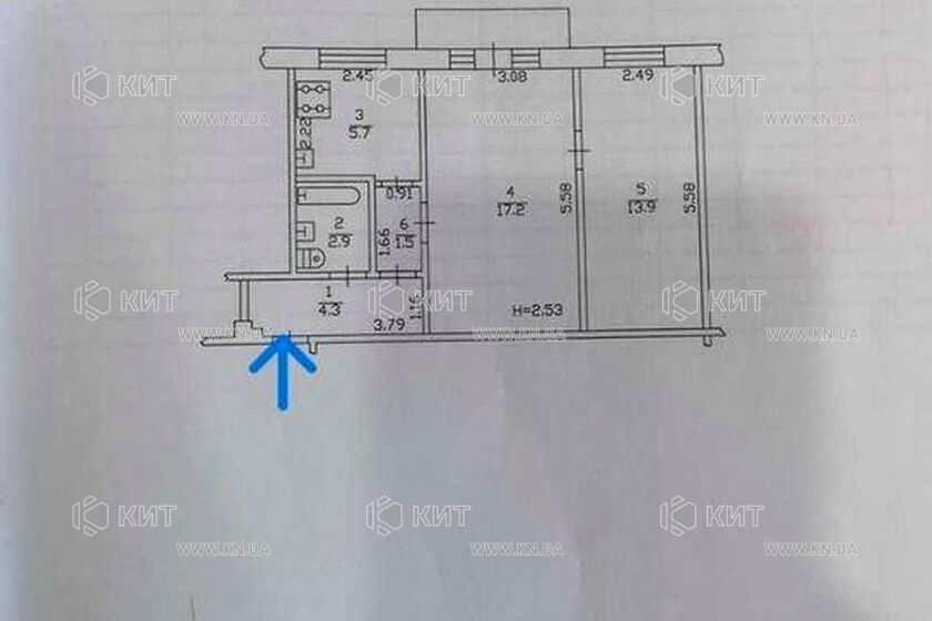 Продажа квартиры Харьков, Новые дома, 46.5м²
