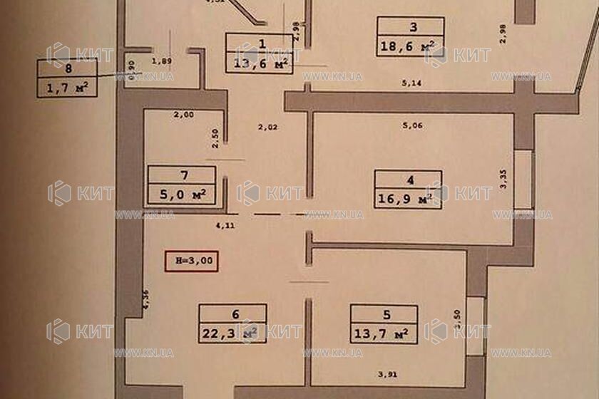 Продажа квартиры Харьков, Спортивная, Гагарина, Защитников, 95.8м²
