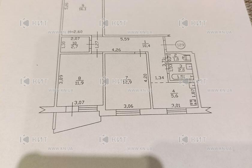 Продажа квартиры Харьков, Киевская, Гидропарк, 65м²