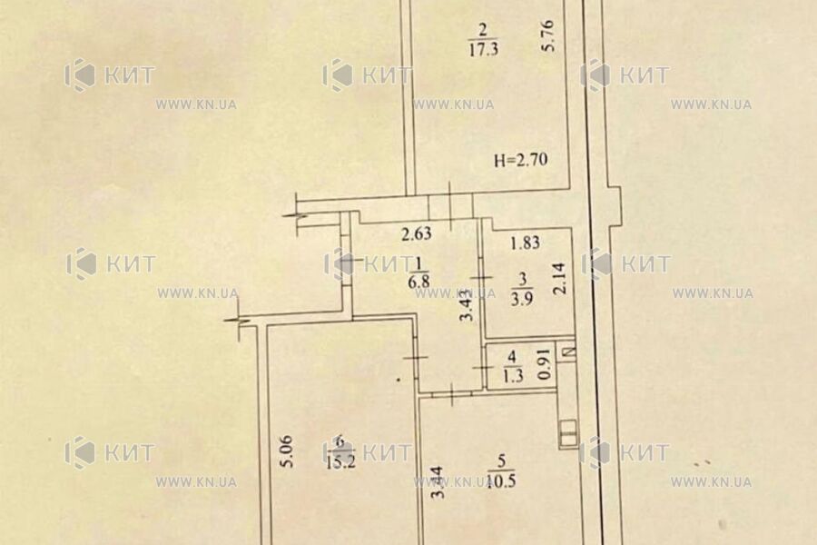 Продаж квартири Харків, ХТЗ, Рогань, 57м²
