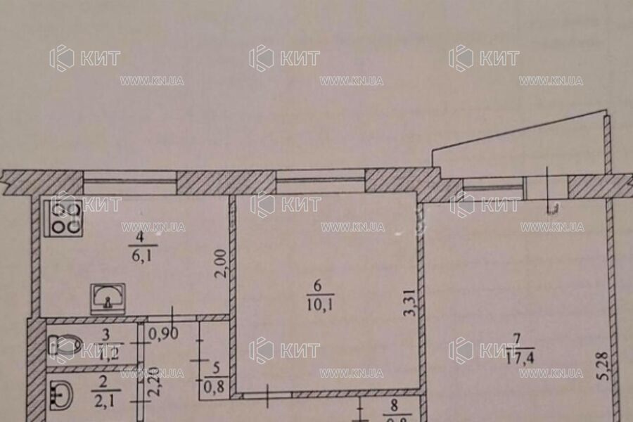 Продаж квартири Харків, Салтівка, 605 мрн., 45.7м²
