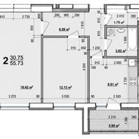 Продажа квартиры Харьков, ХТЗ, Рогань, 55.73м²
