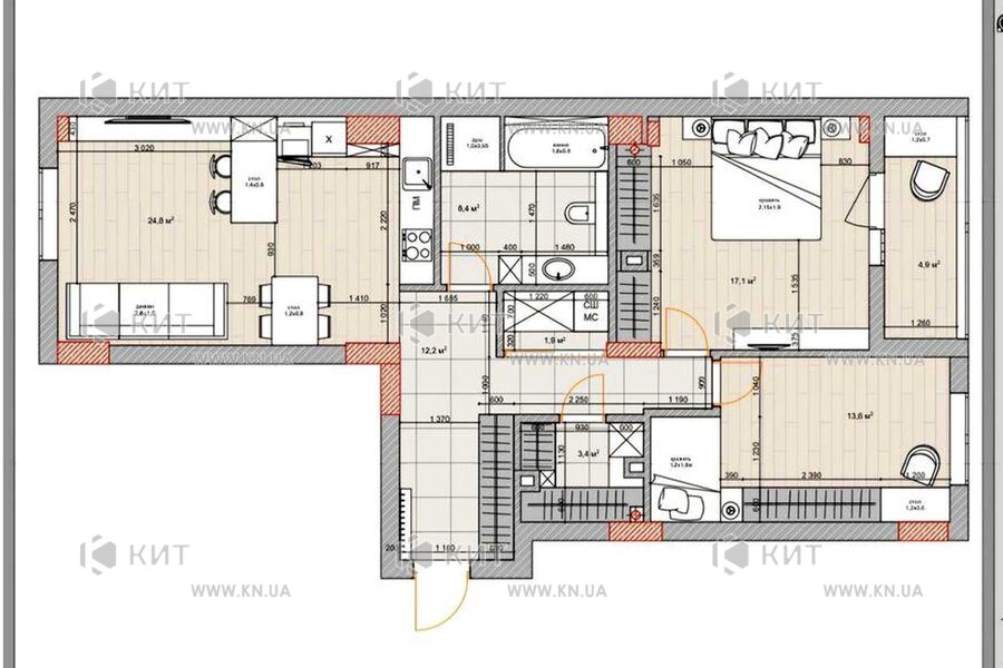 Продаж квартири Харків, Нові Дома, 83м²