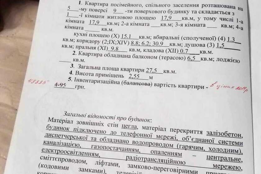Продаж квартири Харків, ЮЖД, Центр. ринок, 27.5м²