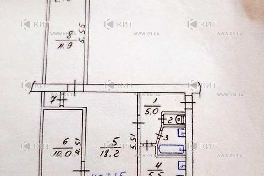Продаж квартири Харків, Нові Дома, 55м²