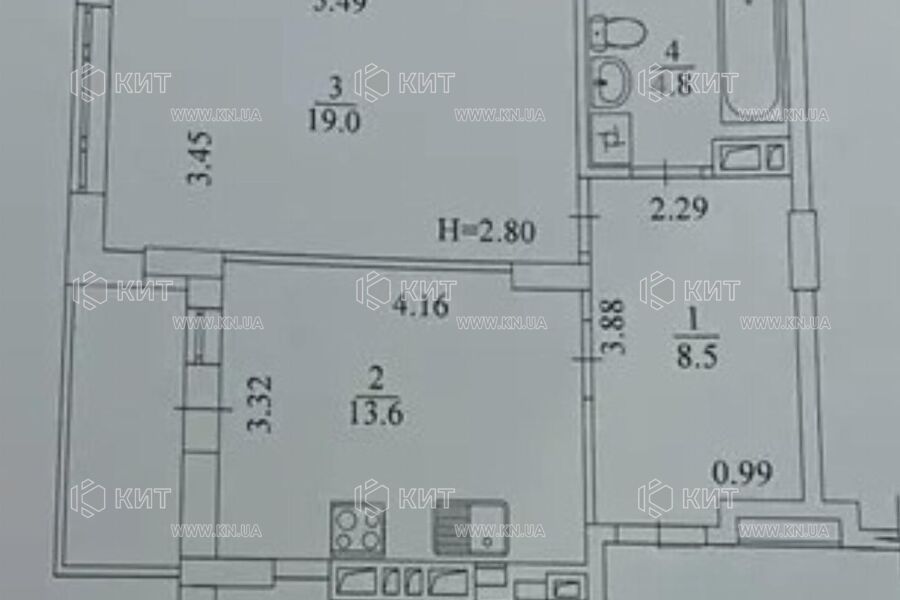 Продажа квартиры Харьков, Новые дома, 47м²