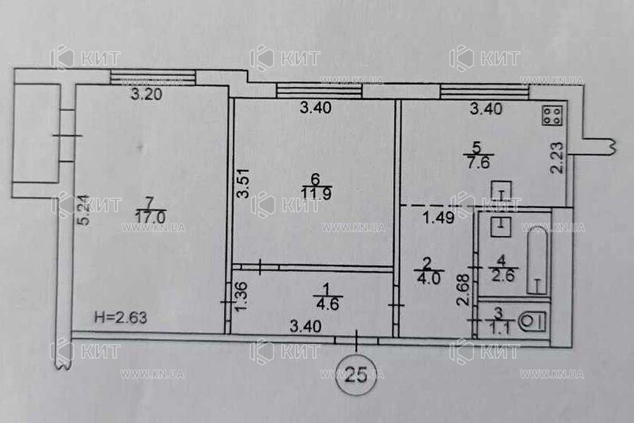 Продажа квартиры Харьков, Холодная гора, 49.8м²