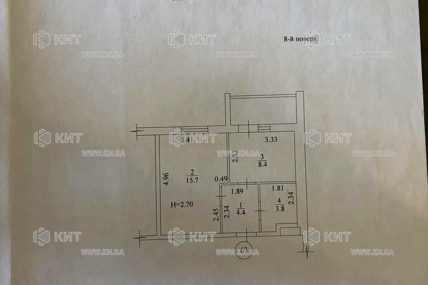 Продаж квартири Харків, Салтівка(Бараб.,Україна), 34.4м²