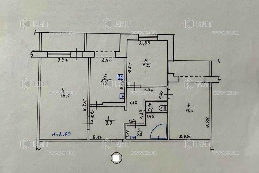 Продажа квартиры Харьков, Северная Салтовка 4, 67м²