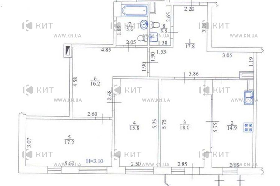 Продаж квартири Харків, Павлове Поле, 113.2м²