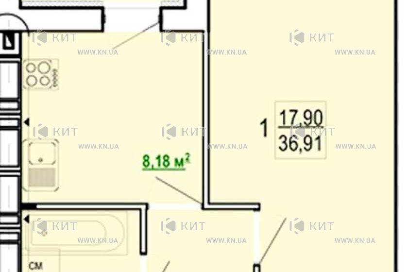 Продажа квартиры Харьков, Киевская, Гидропарк, 38м²