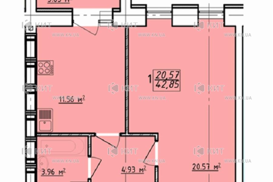 Продаж квартири Харків, Спорт.Гагар.Повст., 43м²