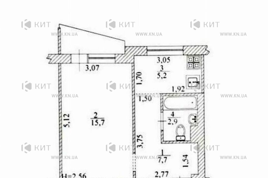 Продаж квартири Харків, Аеропорт, Мерефянське шосе, 32.1м²