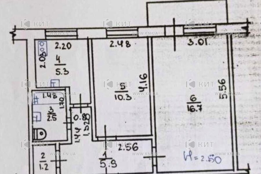 Продаж квартири Харків, Салтівка, 533 мрн., 42.9м²
