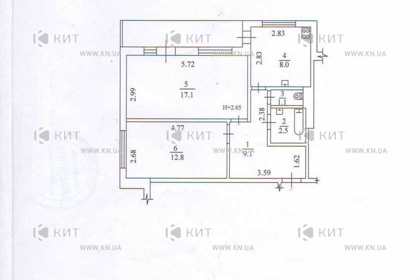 Продажа квартиры Харьков, Северная Салтовка 2, 54м²