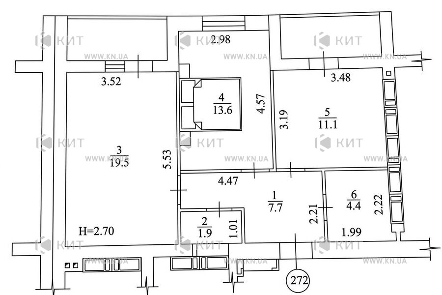 Продажа квартиры Харьков, Киевская, Гидропарк, 65.8м²