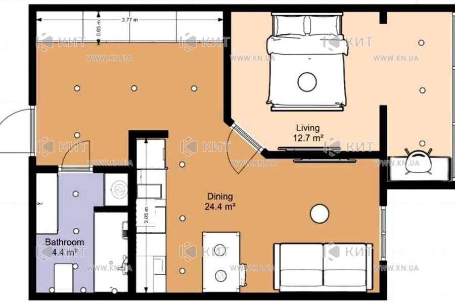 Продажа квартиры Харьков, Одесская, Основа, 40м²