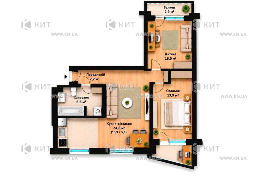 Продаж квартири Харків, Олексіївка, 65м²