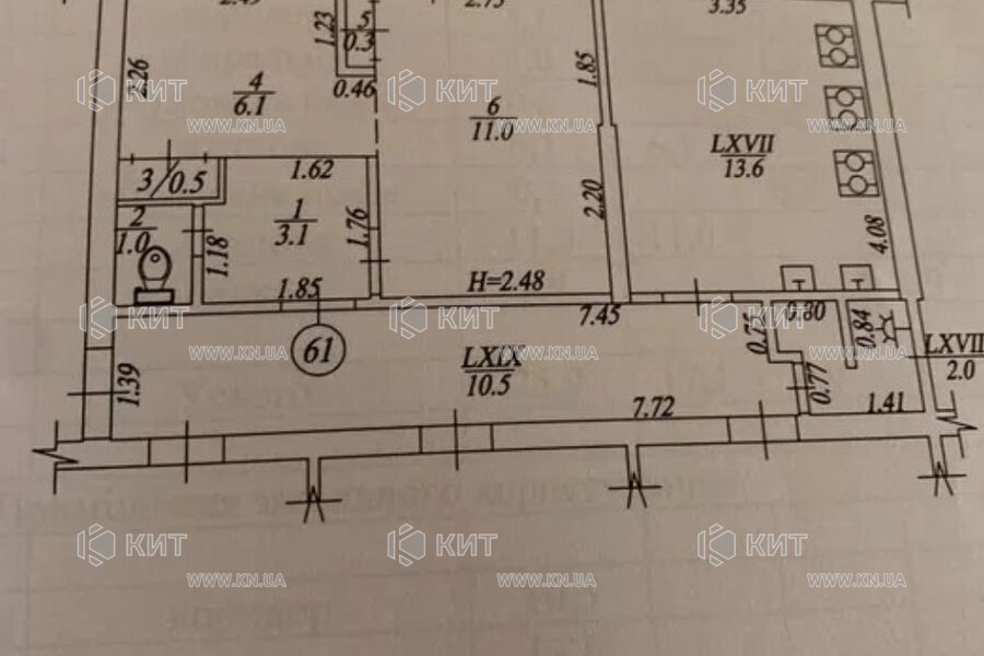 Продажа квартиры Харьков, Новые дома, 29м²