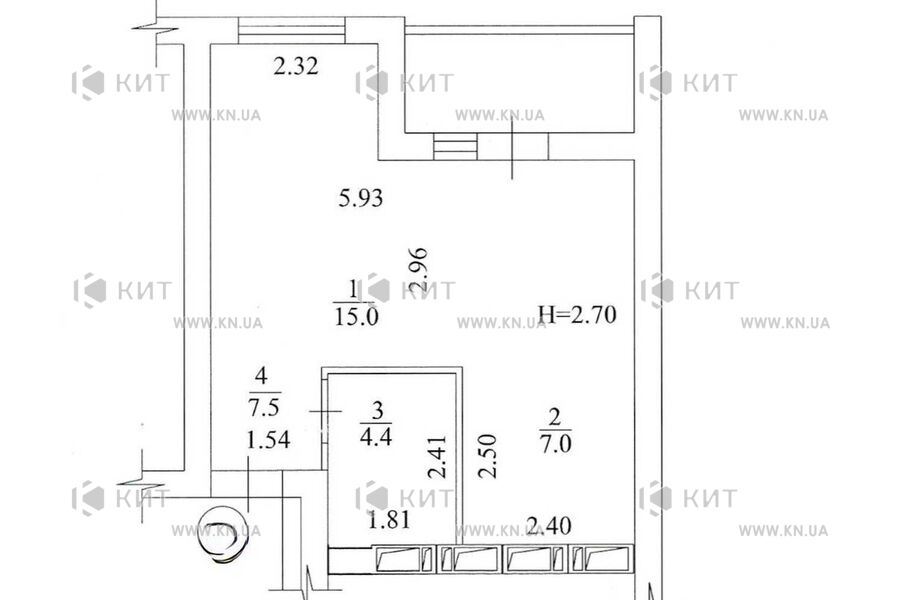 Продаж квартири Харків, Салтівка(Бараб.,Україна), 35м²