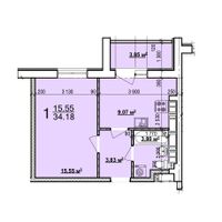 Продаж квартири Харків, ХТЗ, Рогань, 34.21м²
