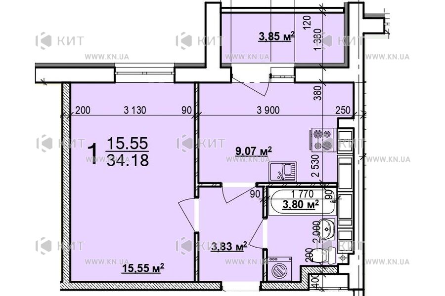 Продаж квартири Харків, ХТЗ, Рогань, 34.21м²