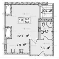 Продаж квартири Харків, Центр, 42.5м²