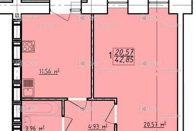 Продаж квартири Харків, Гагаріна, 43м²