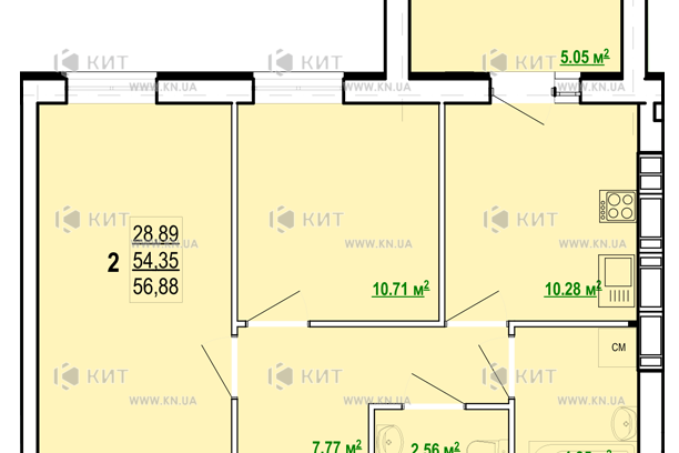 Продаж квартири Харків, Холодна Гора, 57м²