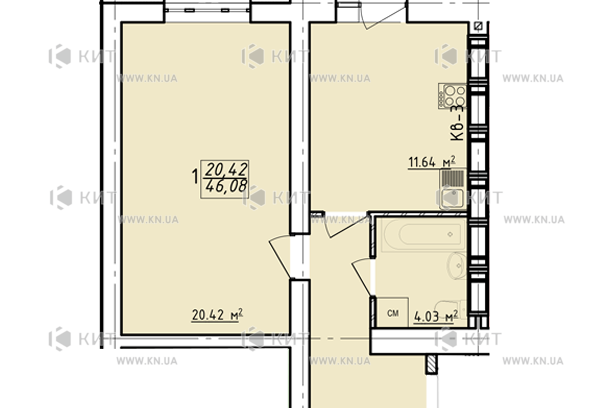 Продаж квартири Харків, Спорт.Гагар.Повст., 46м²