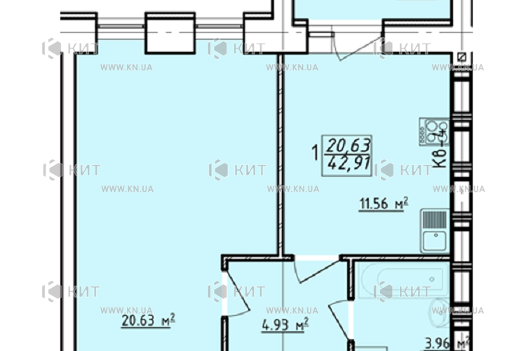 Продаж квартири Харків, Спорт.Гагар.Повст., 42.85м²