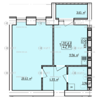 Продаж квартири Харків, Спорт.Гагар.Повст., 42.85м²